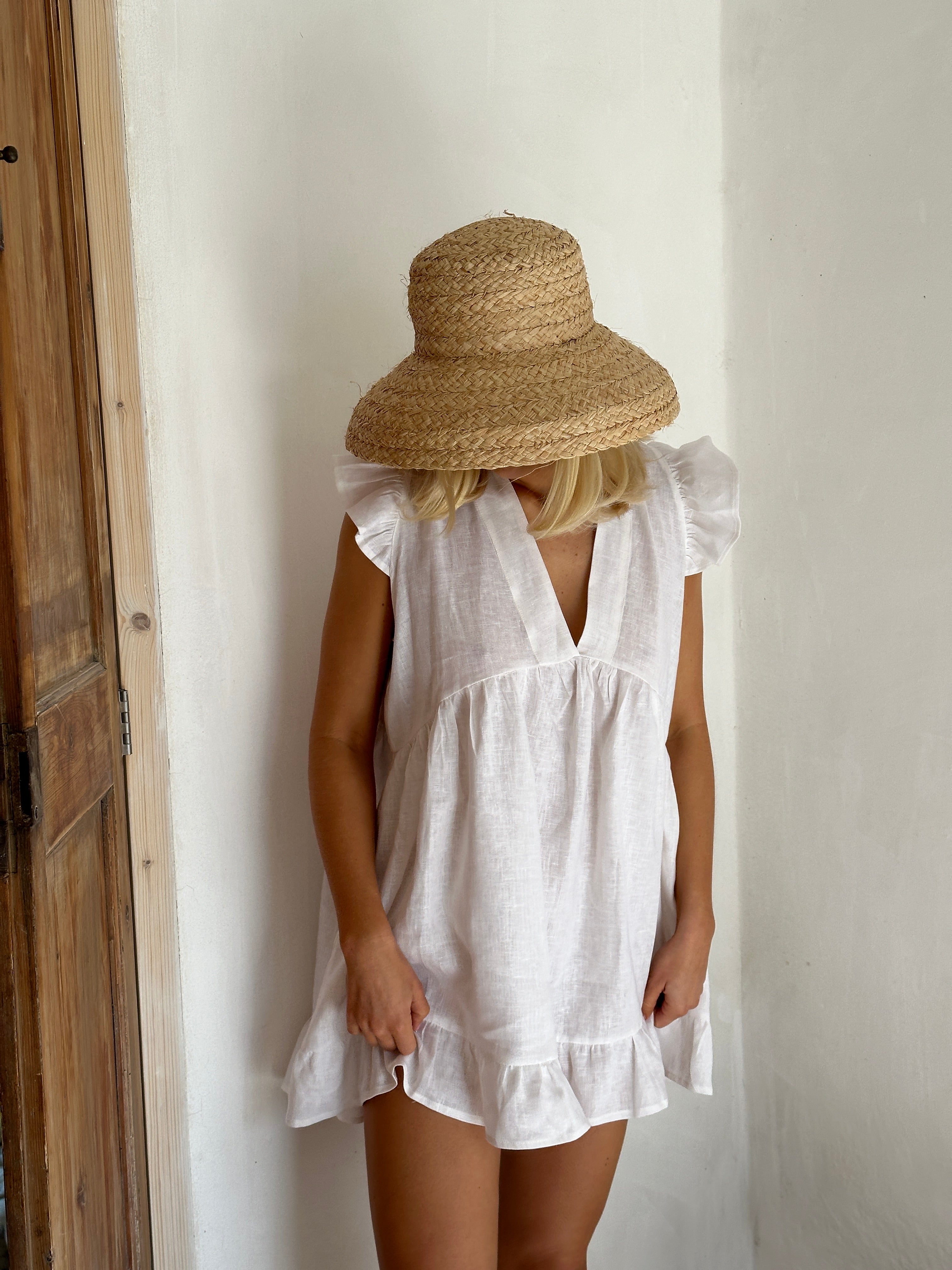 vestido corto escote en V