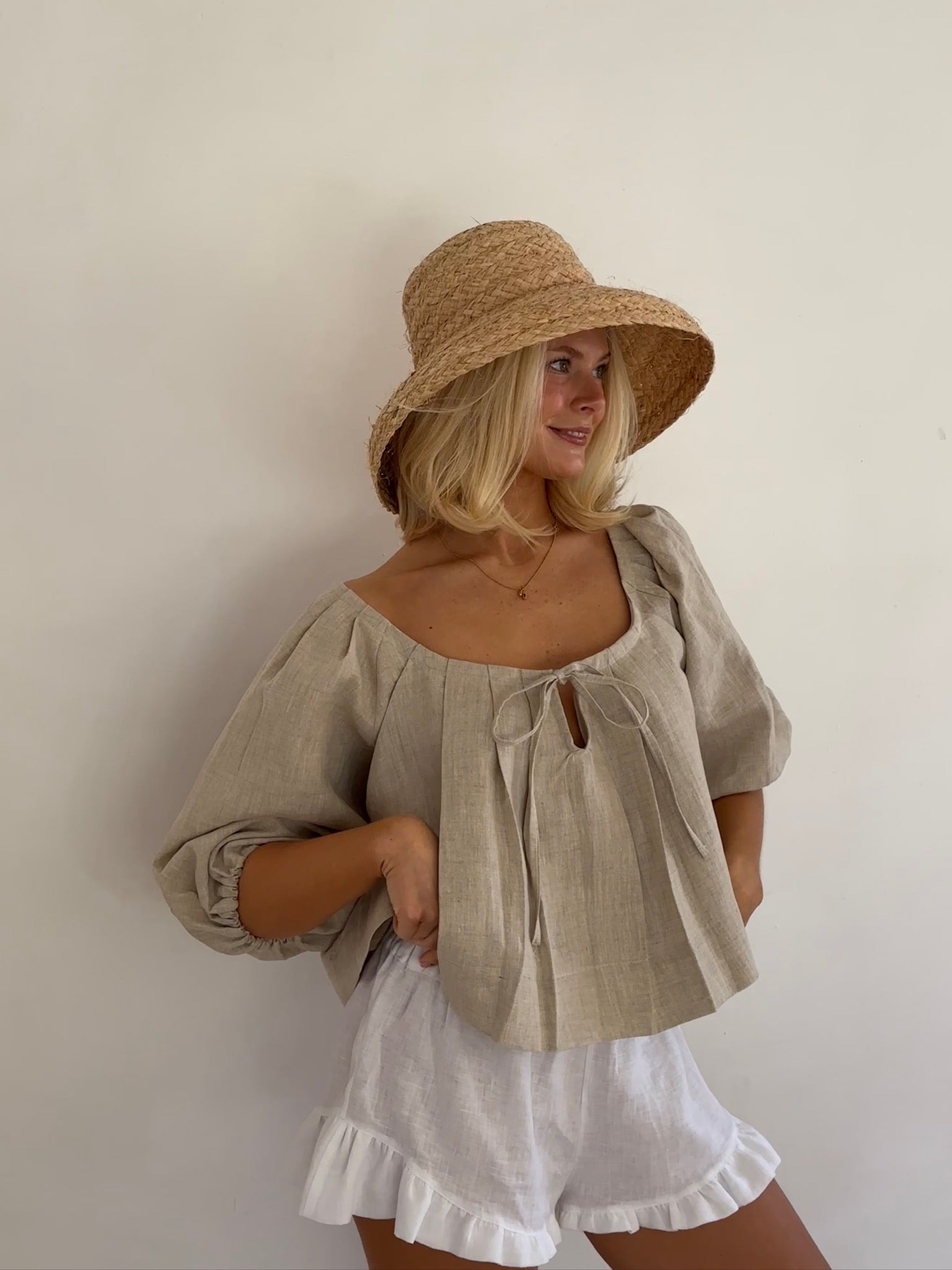 blusa en lino mujer