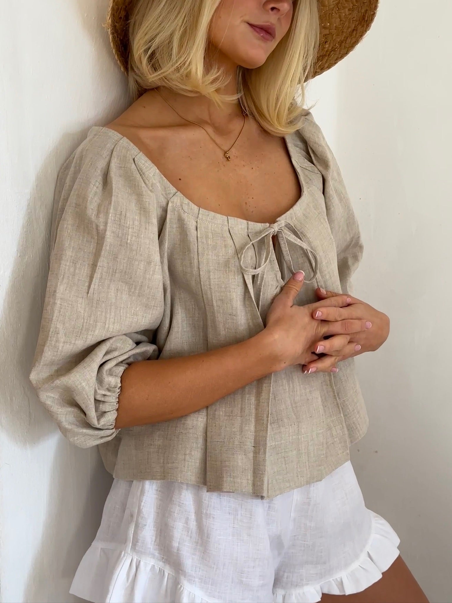 blusas en lino para mujer