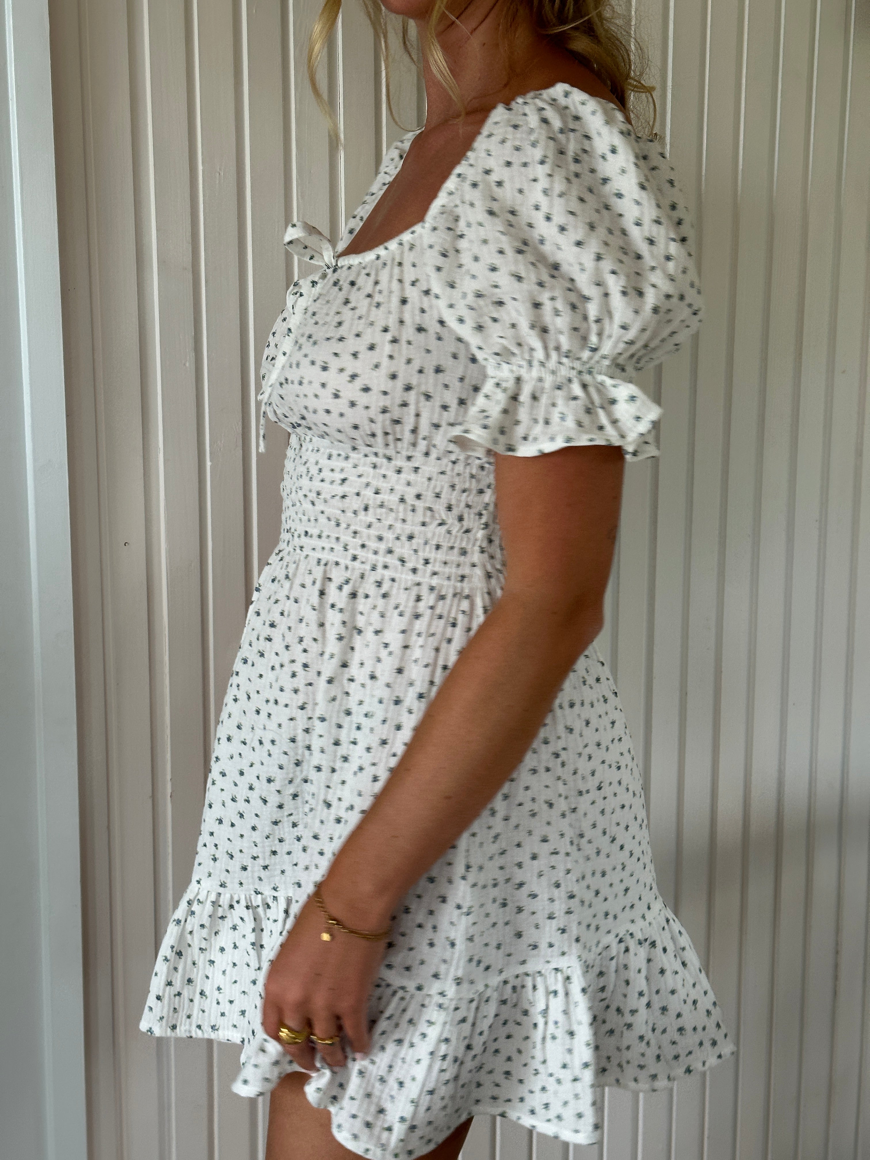 vestido de lino corto mujer