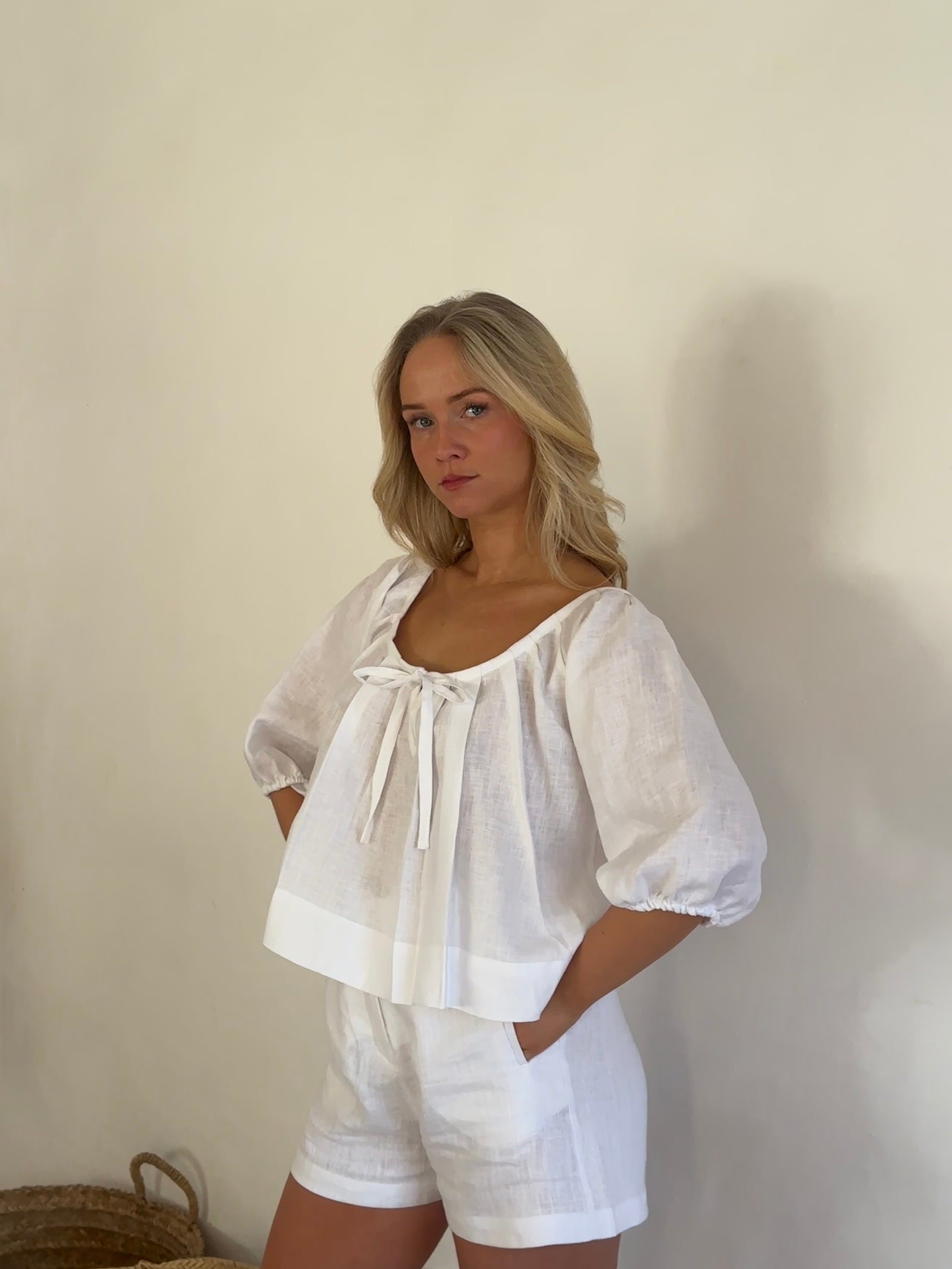 blusa lino mujer verano