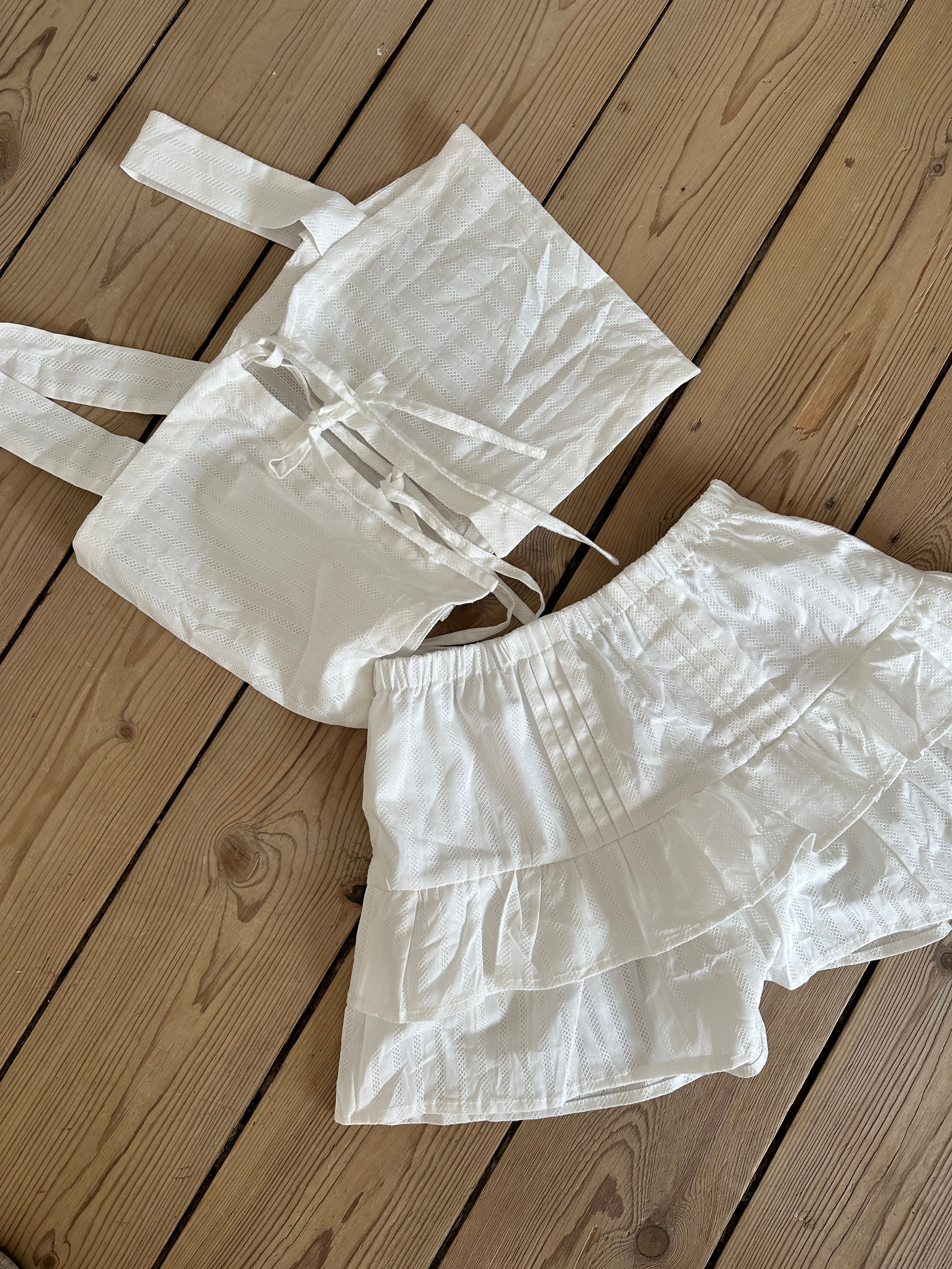 conjunto falda y top de lino 