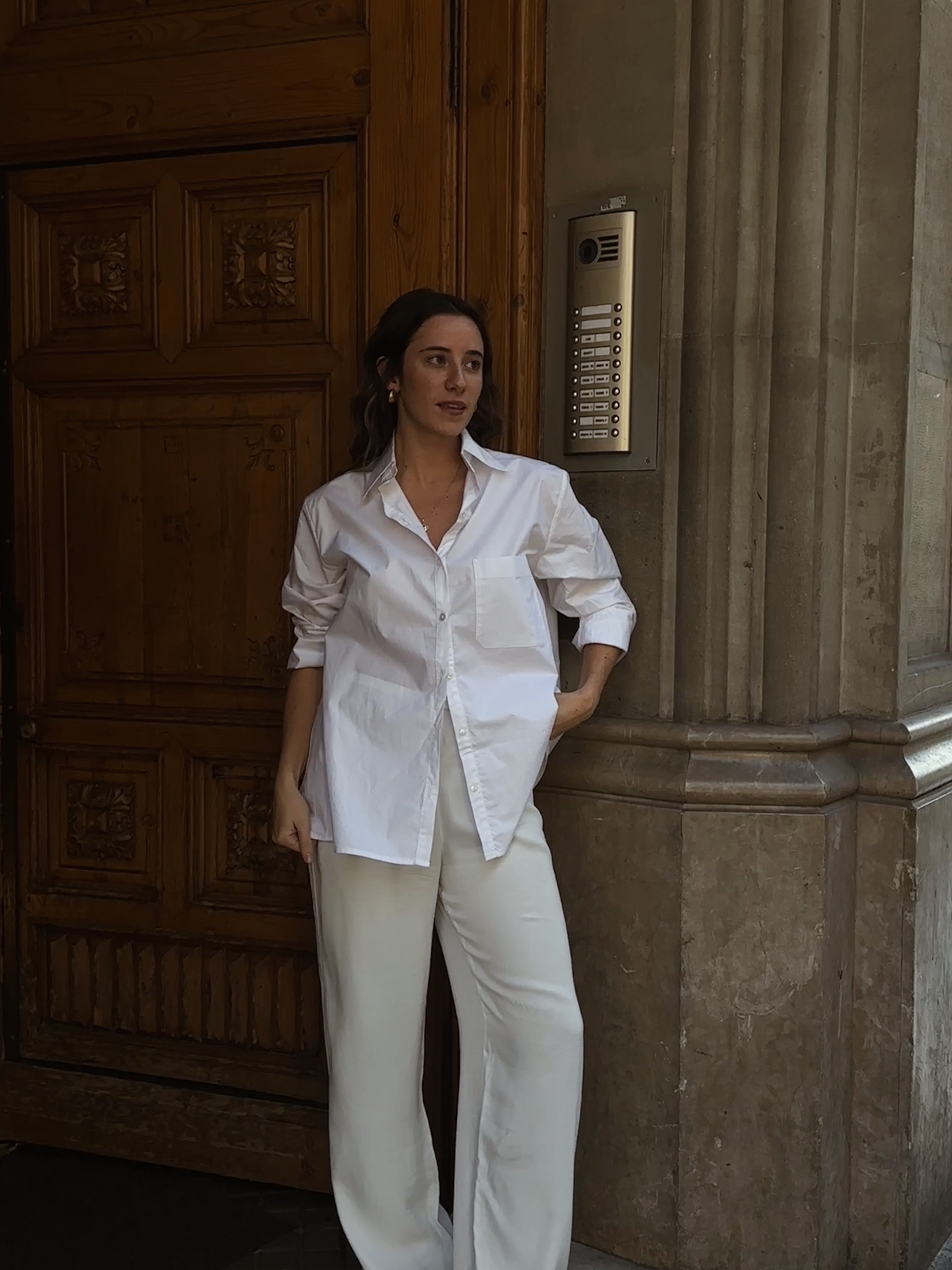 camisa blanca de lino 