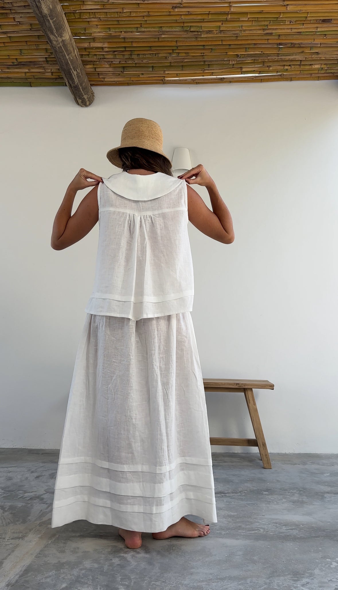 blusa de lino elegante para mujer