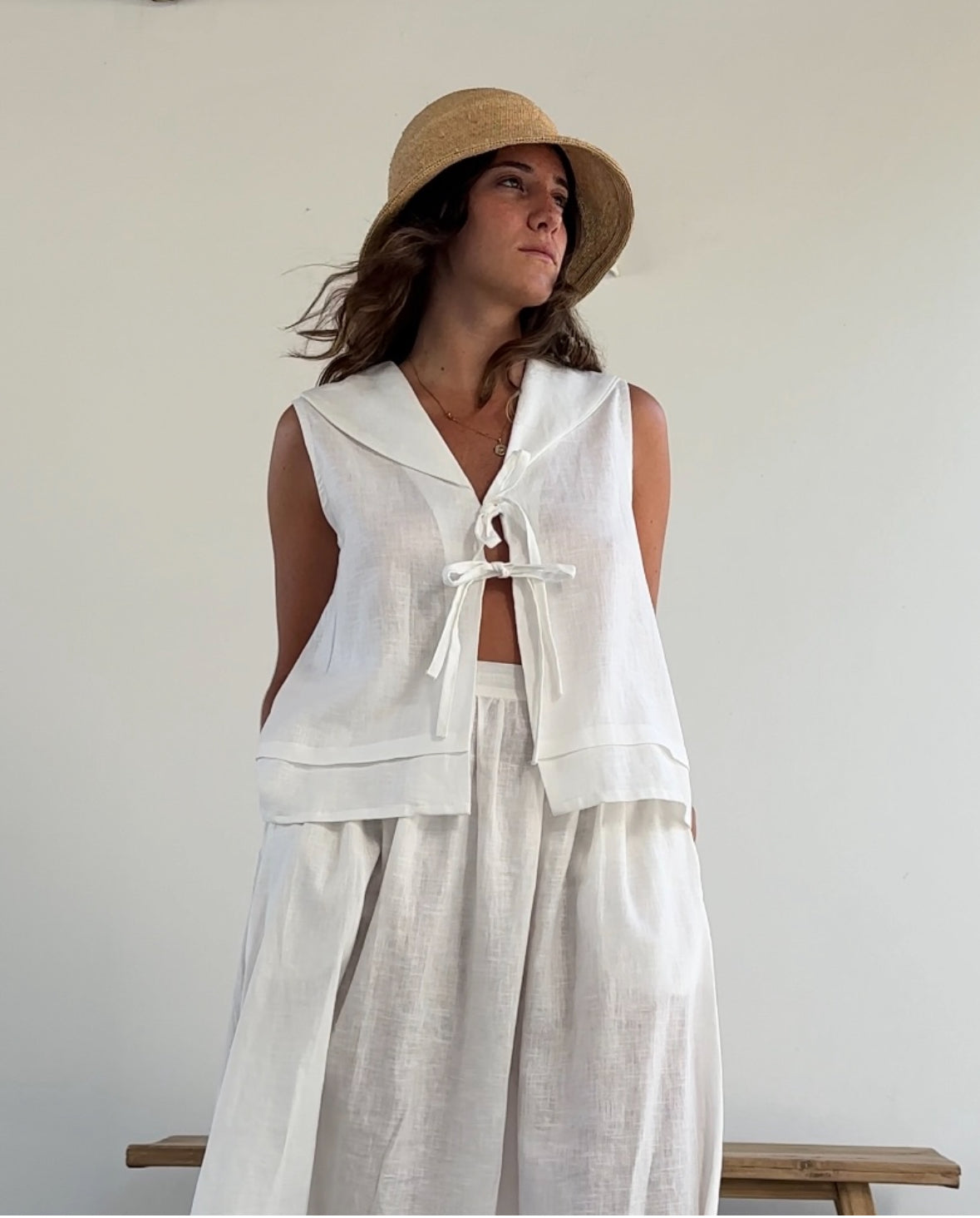 blusa de lino elegante 