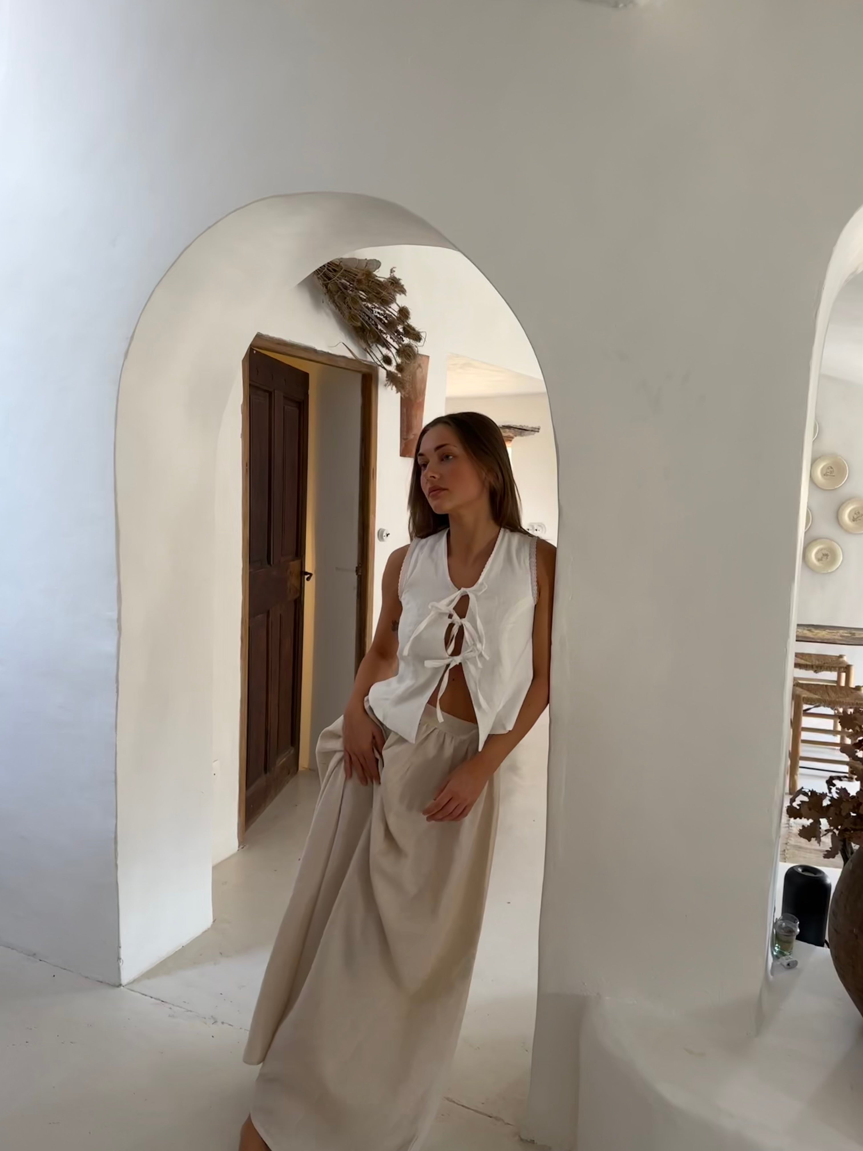 blusa de lino de verano