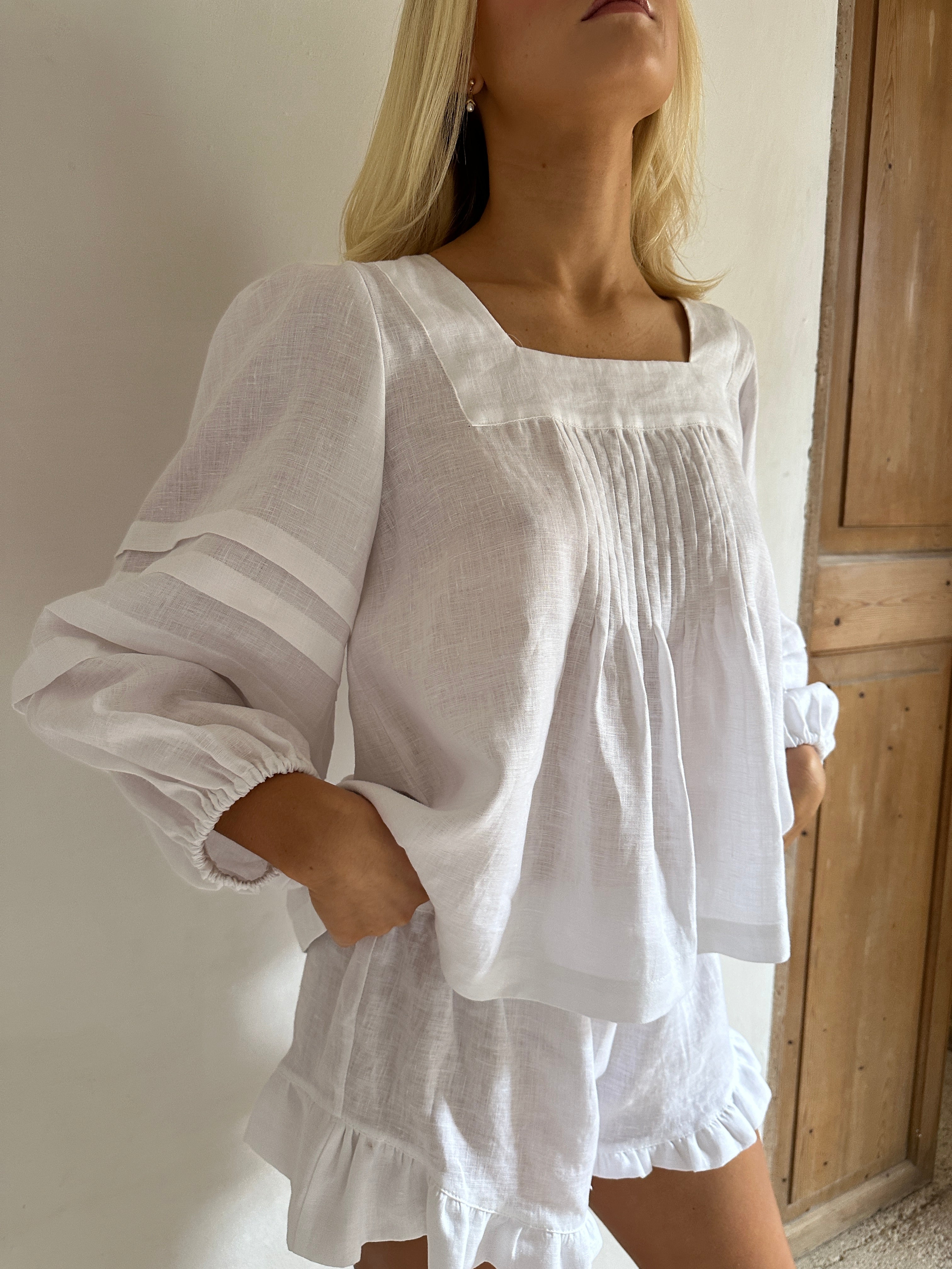 blusa de lino de mujer