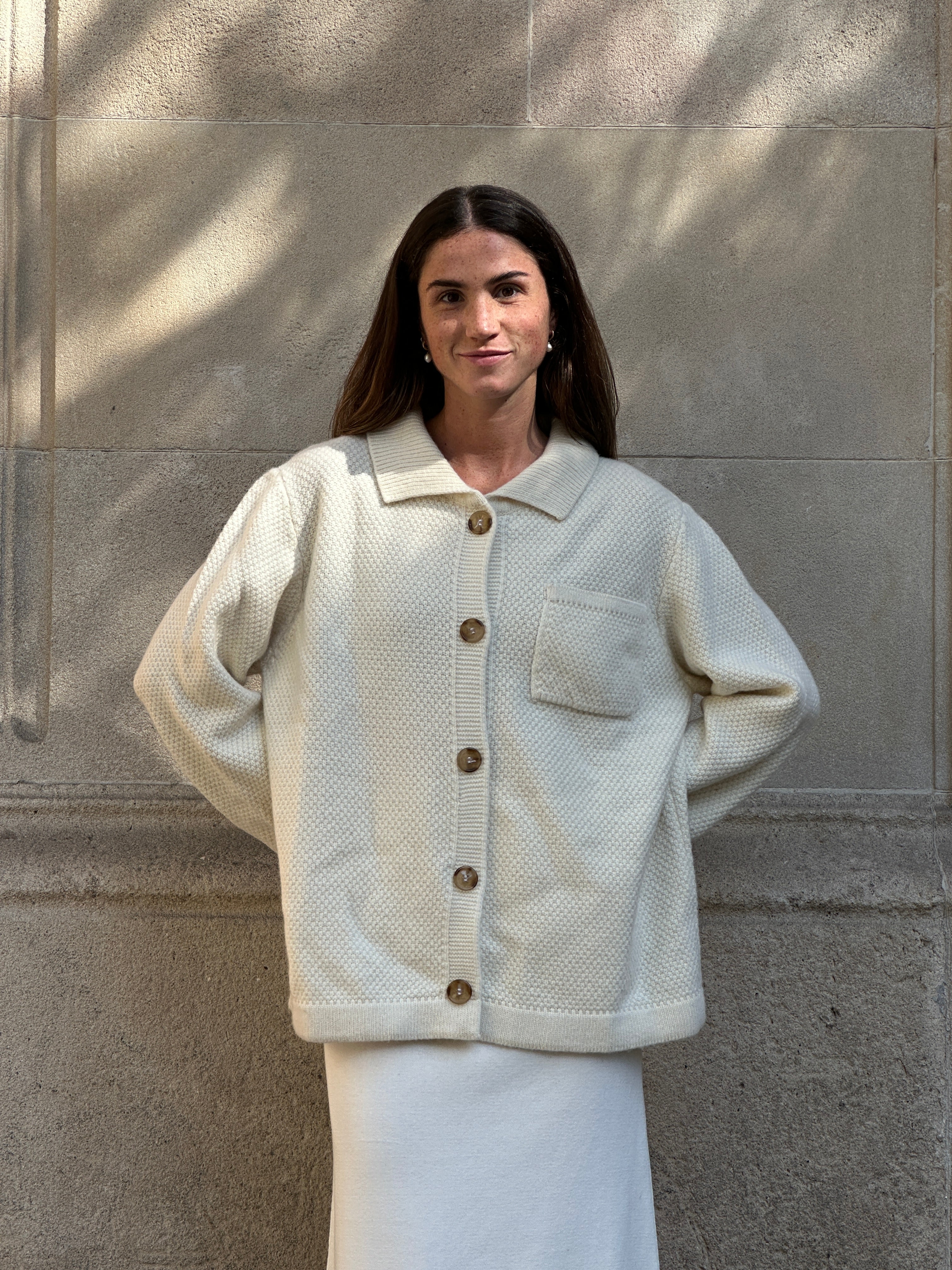 Chaqueta James color crema